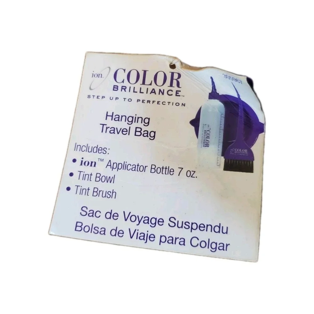 ION Hanging Travel Bag Applicator Bottle Tint Bowl‎ Brush Toiletries Makeup